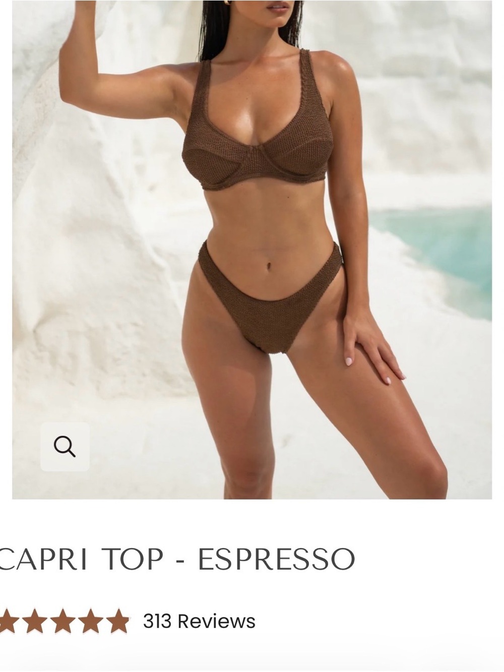 Somerfield Swim Capri Bikini Top Espresso
